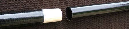 Picture to demonstrate the dowel mechanism  for a carbon fibre cleaver blade loom.