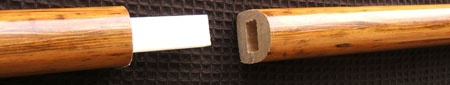 Picture to demonstrate the dowel mechanism for a wooden Macon loom
